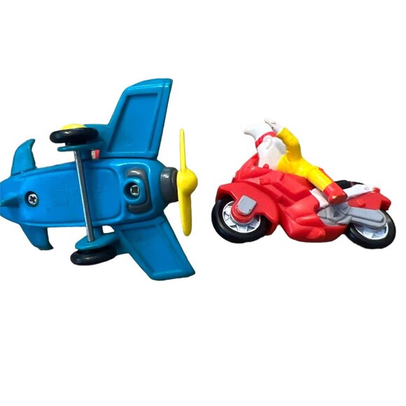 Lot of 2 McDonald's Mac Tonight On A Plane & Motorcycle 1988 Toys, Happy Meals - Picture 4 of 6